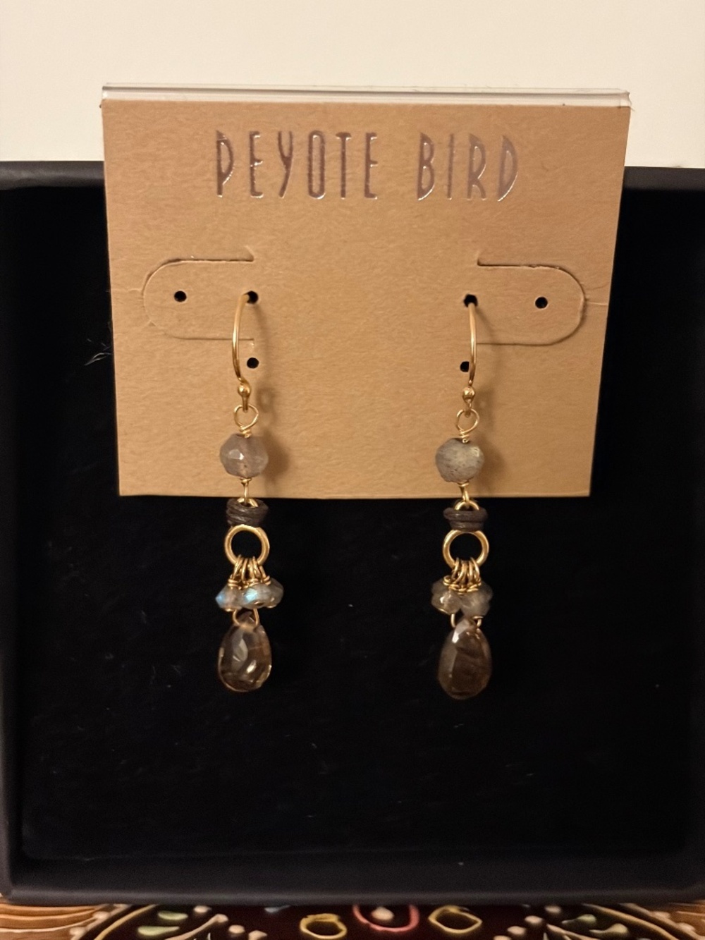 Peyote Bird drop earrings